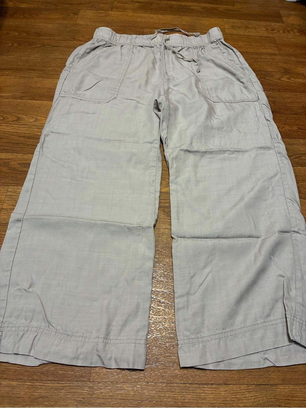 Splendid Cropped Women’s Light Tan Drawstring Pants Size Medium